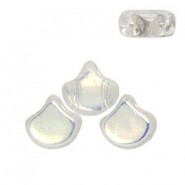 Ginko Leaf Beads 7.5x7.5mm Crystal ab